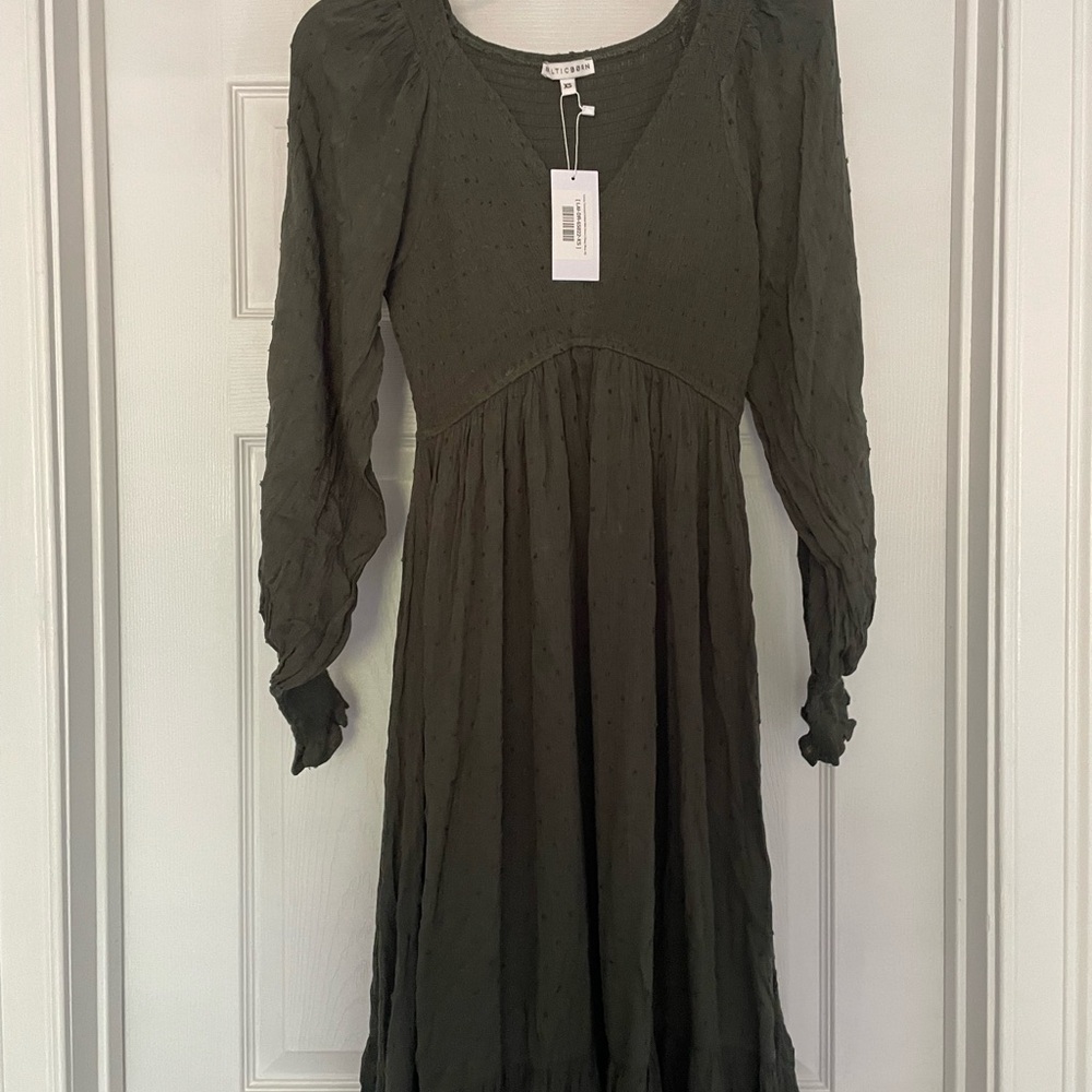 Baltic Born Long Sleeve Olive Dress